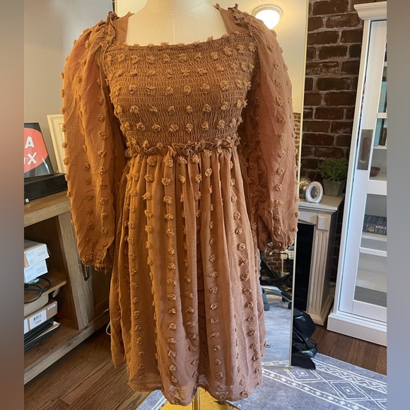 FHERNVI Apparel BAE Dress in Brown :: Size Small - Picture 4 of 7